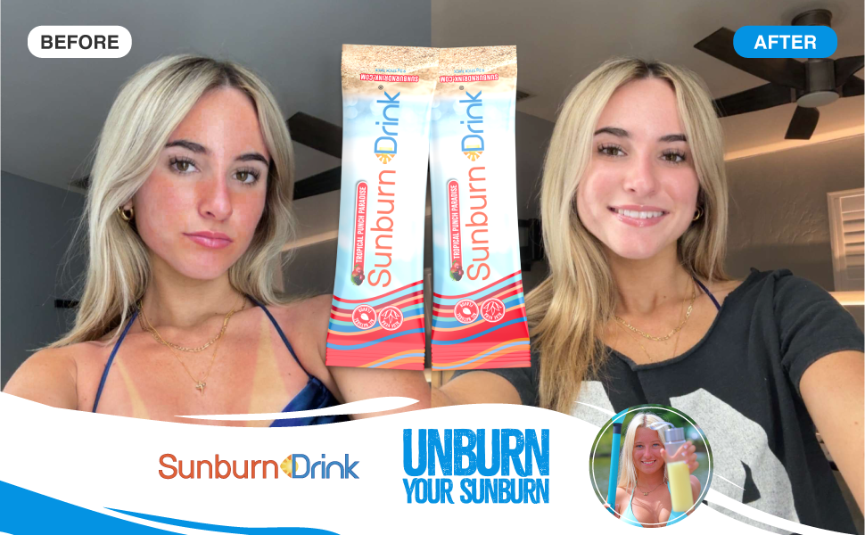 Free Sample! Sunburn Drink Tropical Punch Paradise Twin Pack