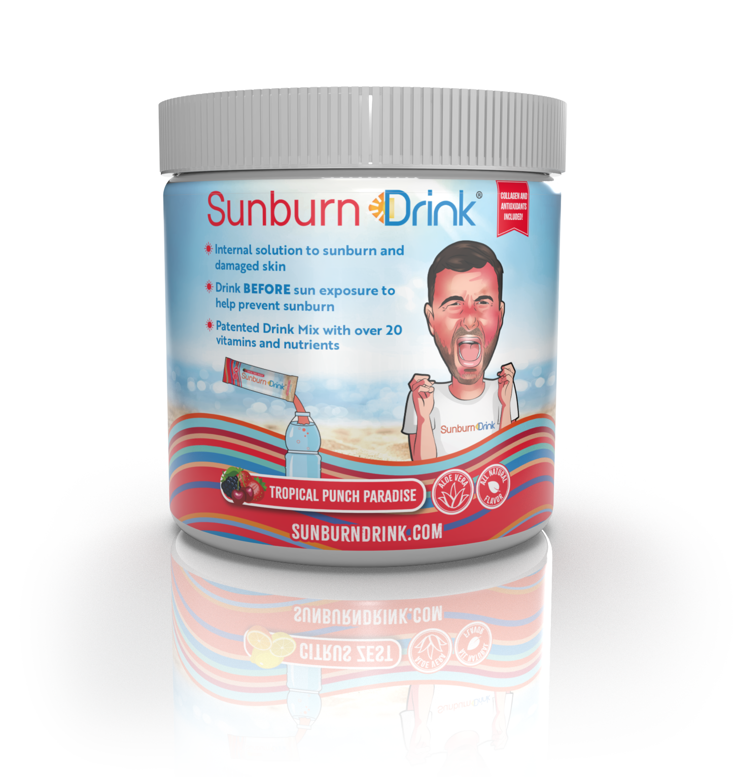 Sunburn Drink Bulk Serving 16oz. Jar (25 servings)