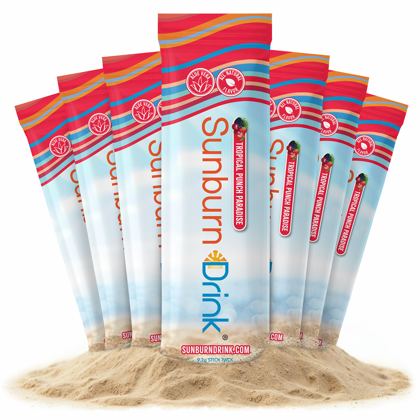 Sunburn Drink 7 Pack, Zero Sugar After Sun Hydration