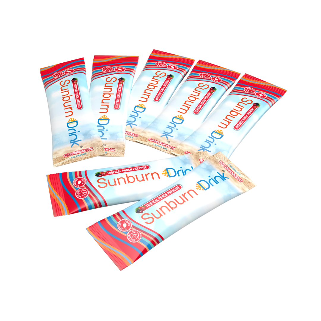 Sunburn Drink 7 Pack, Zero Sugar After Sun Hydration