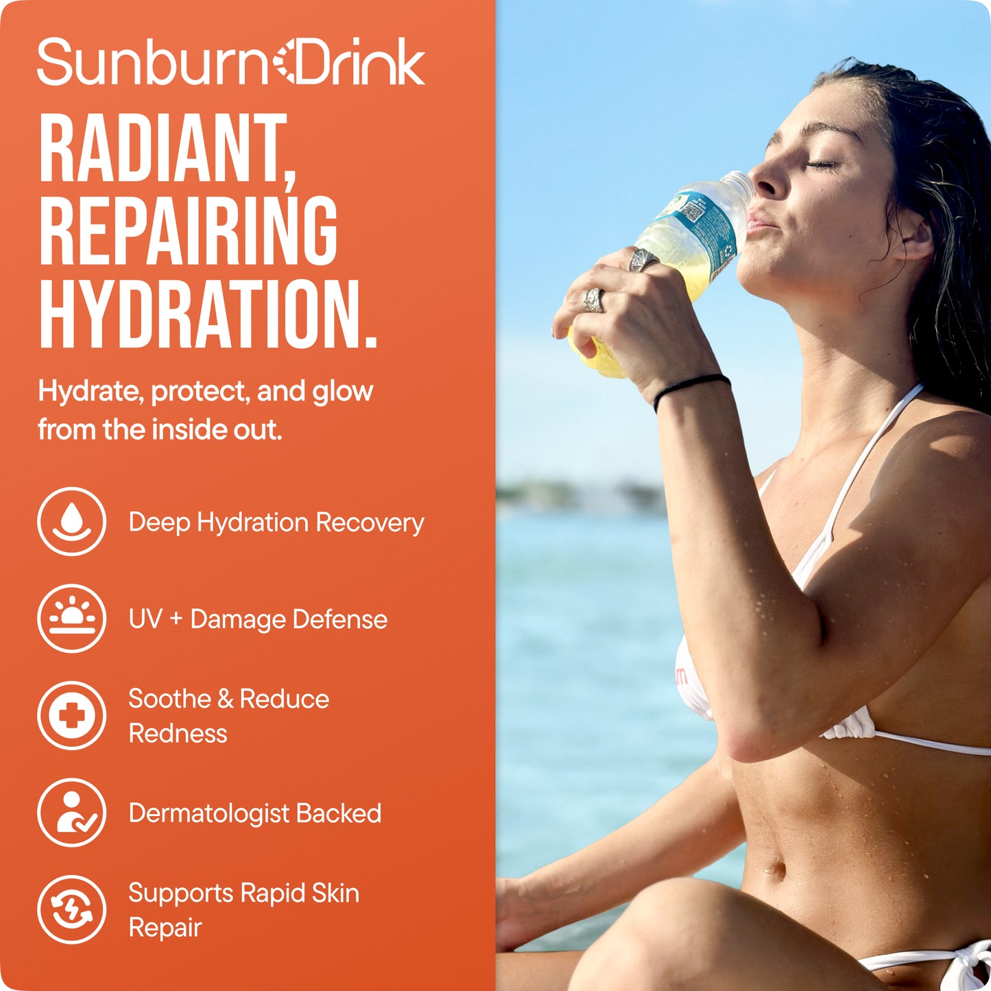 Sunburn Drink 20 Pack, Zero Sugar After Sun Hydration